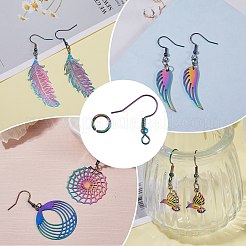 100Pcs 2 Style Earring Hooks and Open Jump Rings&nbsp;STAS-SZ0001-73