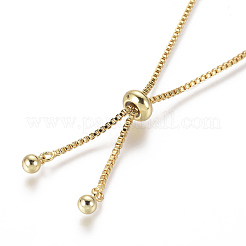 Adjustable Brass Micro Pave Cubic Zirconia Bolo Bracelets&nbsp;BJEW-F404-01C-G