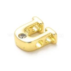 Rack Plating Brass Cubic Zirconia Beads&nbsp;KK-L210-008G-U