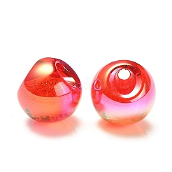UV Plating Rainbow Iridescent Acrylic Beads&nbsp;OACR-G012-02