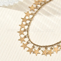 304 Stainless Steel Charm Bracelets for Women&nbsp;BJEW-D466-06G