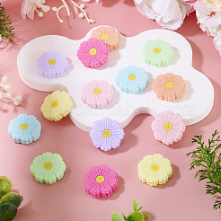 14Pcs 7 Colors Flower Food Grade Eco-Friendly Silicone Focal Beads&nbsp;SIL-TA0003-09