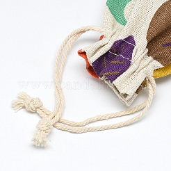 Printed Polycotton(Polyester Cotton) Packing Pouches Drawstring Bags&nbsp;ABAG-T004-10x14-19