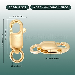 4Pcs 1/20 14K Gold Filled Lobster Claw Clasps&nbsp;FIND-SC0020-13B