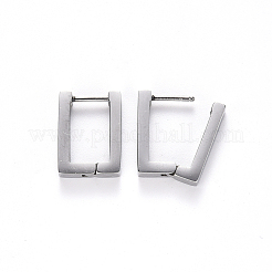 Non-Tarnish 304 Stainless Steel Huggie Hoop Earrings&nbsp;X-STAS-S103-22P