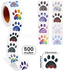 500Pcs Dog Paw Stickers&nbsp;AJEW-DJ0004-18