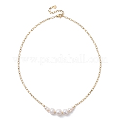 Natural Pearl Potato Graduated Beaded Necklaces&nbsp;NJEW-JN05923