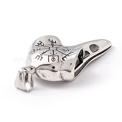 Tibetan Style 304 Stainless Steel Pendants&nbsp;X-STAS-P305-33AS