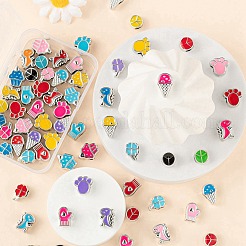 70Pcs 7 Style UV Plating Acrylic European Beads&nbsp;OACR-LS0001-03