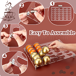30 Grids Transparent Acrylic Coffee Capsule Holder&nbsp;ODIS-WH0329-72