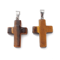 Natural Tiger Eye Pendants&nbsp;G-PW0006-02P-13