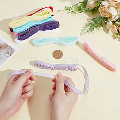 24M 12 Colors Flat Nylon Elastic Cord with Lace Edge&nbsp;OCOR-ME0001-40