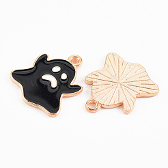 Light Gold Tone Alloy Enamel Pendants&nbsp;ENAM-T018-24