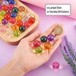 90Pcs 15 Colors Transparent Acrylic Beads&nbsp;MACR-TA0001-21