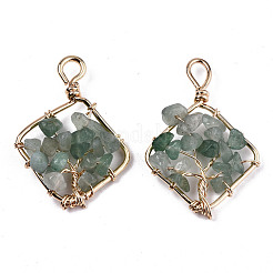 Natural Green Aventurine Pendants&nbsp;G-T131-96