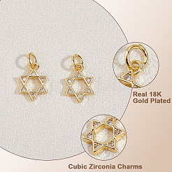 12Pcs Rack Plating Brass Micro Pave Cubic Zirconia Charms&nbsp;KK-HS0015-04