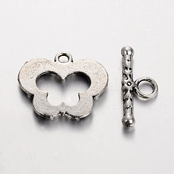 Butterfly Tibetan Silver Toggle Clasps&nbsp;AB2115Y