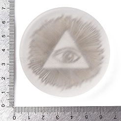 Flat Round Natural Selenite Slice Coasters&nbsp;DJEW-C015-02E