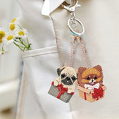 Gift Box & Dog DIY Diamond Pendant Decoration Kit&nbsp;PW-WG93542-01