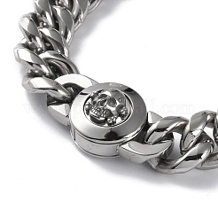Non-Tarnish 304 Stainless Steel Cuban Link Chain Necklaces&nbsp;NJEW-P288-27P