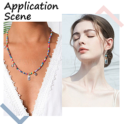 20Pcs 5 Styles Clear Glass Wishing Bottle with Mixed Gemstone Chip Inside Pendants&nbsp;FIND-SC0020-76