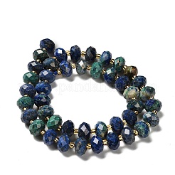 Natural Chrysocolla and Lapis Lazuli Beads Strands&nbsp;G-P573-A64-10x6mm