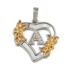 Brass Micro Pave Cubic Zirconia with Shell Pendants&nbsp;KK-Z115-14GP