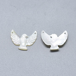 Natural White Shell Mother of Pearl Shell Charms&nbsp;SSHEL-S264-012