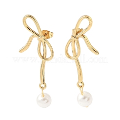 Bowkont 304 Stainless Steel Acrylic Dangle Stud Earrings&nbsp;EJEW-B156-02G