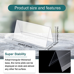 Acrylic Table Number Sign Tent Holder&nbsp;AJEW-WH0317-61