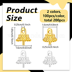 200Pcs 2 Colors Plastic Peg Bails&nbsp;FIND-WR0011-74
