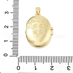 Brass Locket Pendants&nbsp;KK-H206-01G-01