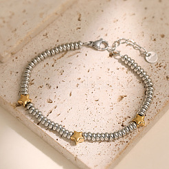 304 Stainless Steel Beaded Bracelets for Women&nbsp;WG7B0C0-02
