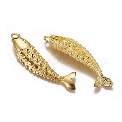 Tibetan Style Alloy Fish Big Pendants&nbsp;TIBEP-EA13537Y-G-FF
