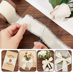 5 Yards Cotton Frayed Fringe Ribbon&nbsp;OCOR-WH0081-37