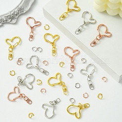 Alloy Heart Lobster Clasps&nbsp;KEYC-YW0001-20G
