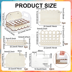 Acrylic & Wood Oil Painting Brush Pen Storage Rack&nbsp;ODIS-WH0043-245