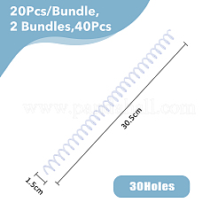 Plastic Binding Loose-Leaf Spiral Rings&nbsp;AJEW-WH0475-36