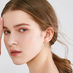 12 Pairs 304 Stainless Steel Hoop Earrings&nbsp;EJEW-BBC0002-38C