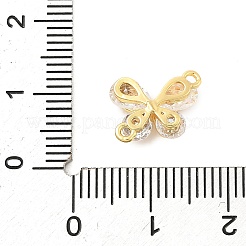 Brass Micro Pave Cubic Zirconia Connector Charms&nbsp;KK-U056-04G