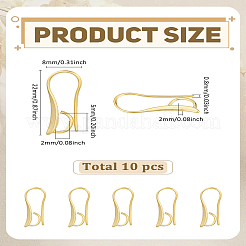 10Pcs Brass Earring Hooks&nbsp;KK-LP0004-02