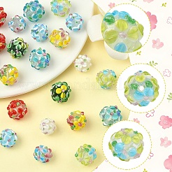 8Pcs 8 Colors Handmade Bumpy Lampwork Beads&nbsp;LAMP-YW0004-17