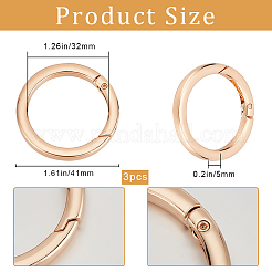 3Pcs Alloy Spring Gate Rings&nbsp;FIND-BBC0002-23KCG-02
