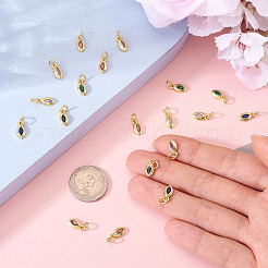 20Pcs Brass Micro Pave Cubic Zirconia Pendants&nbsp;KK-TA0002-24