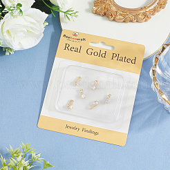 8Pcs Brass Micro Pave Cubic Zirconia Charms&nbsp;KK-BBC0021-32