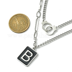 304 Stainless Steel Enamel Chain Necklaces&nbsp;NJEW-M078-07P