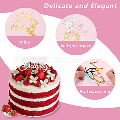 27Pcs 9 Styles 3 Colors Birthday Cake Toppers&nbsp;AJEW-SP0001-82
