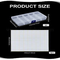 1Pc Plastic Grid Bead Containers&nbsp;CON-LP0001-51