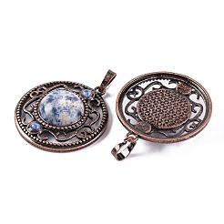 Natural Blue Spot Jasper Pendants&nbsp;G-Q158-03-02