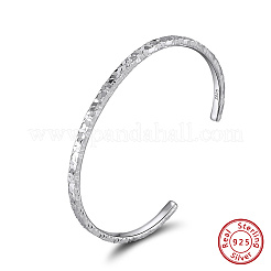 925 Sterling Silver Cuff Bangles for Women&nbsp;BJEW-A037-01P